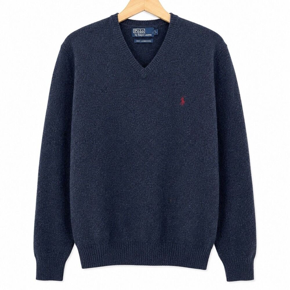 Polo Ralph Lauren 100% Lambswool V Neck Sweater Men XXL Quiet Luxury Old Money